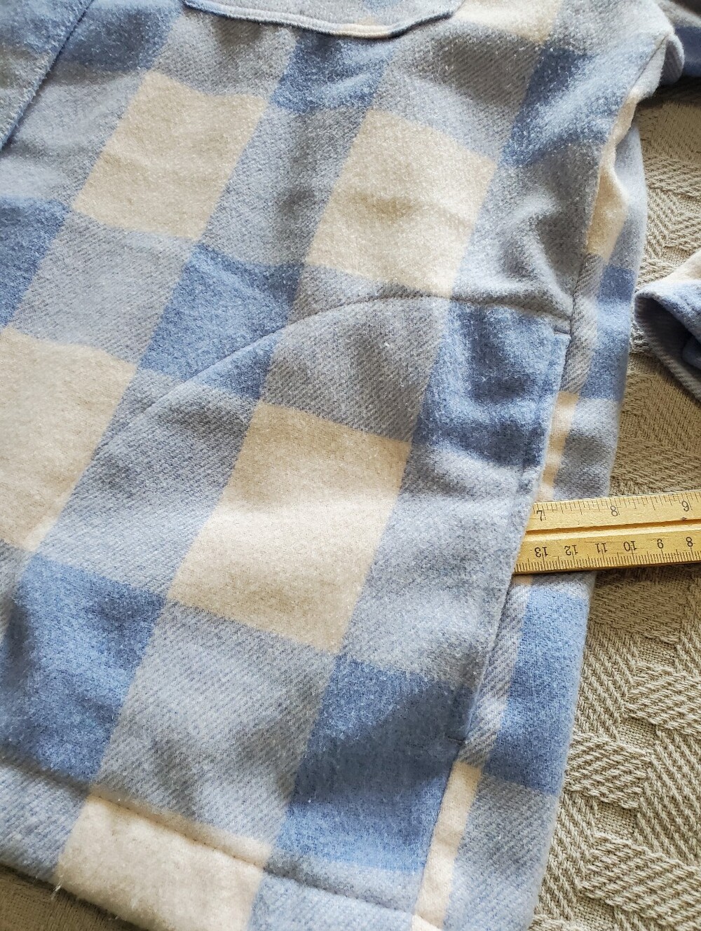 HFX Buffalo Check Plaid Snap Flannel Shacket Jacket - Picture 5 of 16